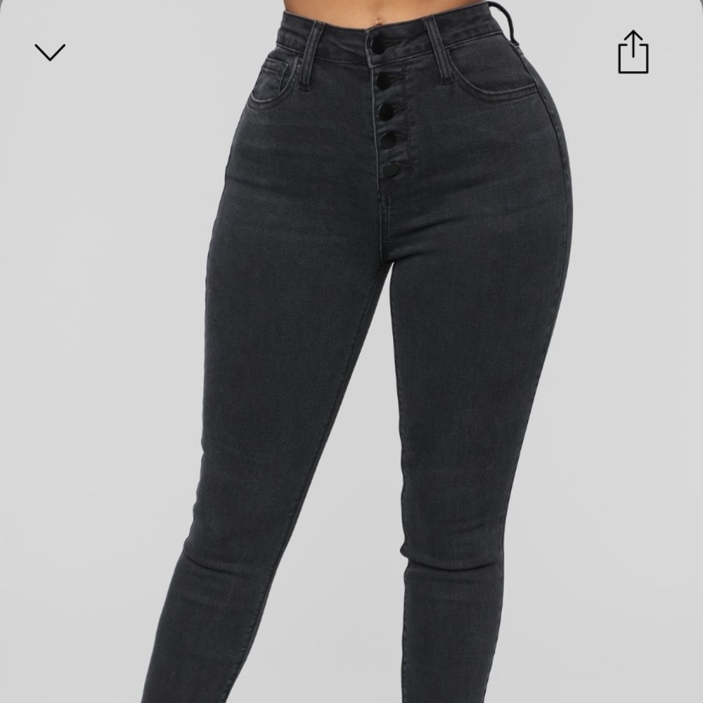 Black high rise fashion nova skinny jeans